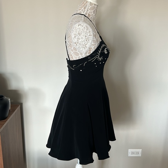 90s Beaded Vintage Mini Party Dress - Picture 3 of 8